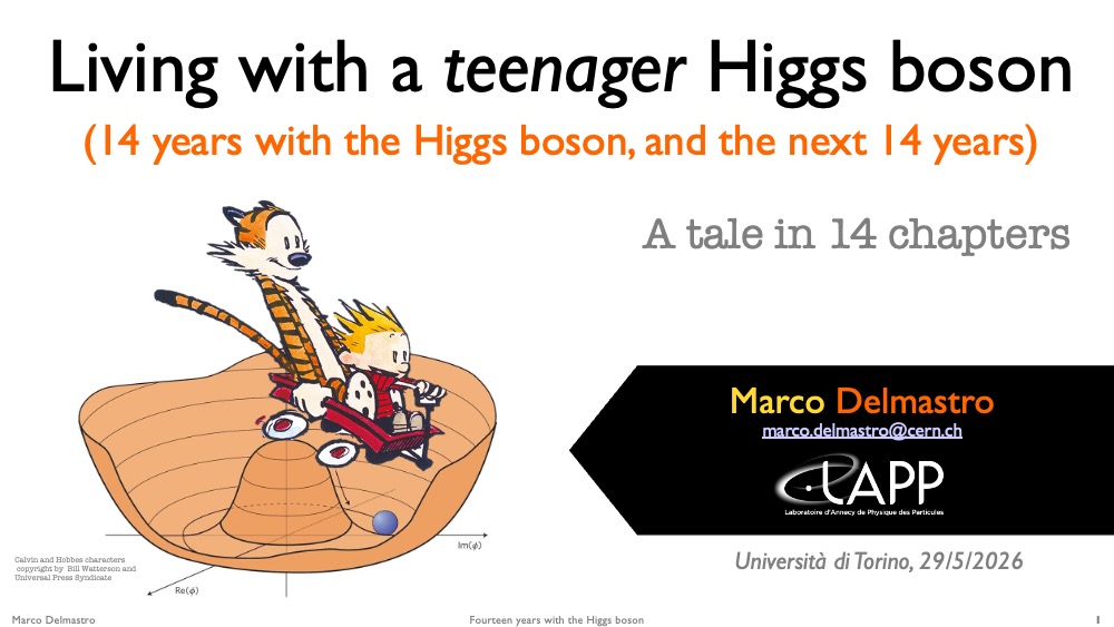 Living with a teenager Higgs boson — cover slide